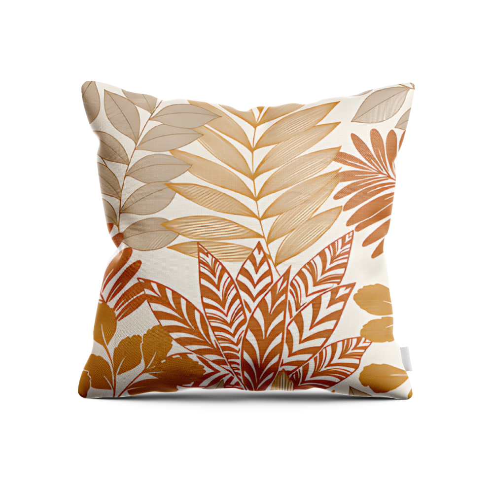 Orange Ferns Print